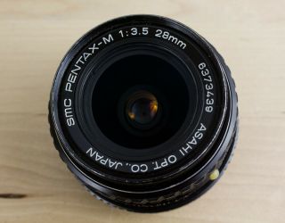 Asahi Smc Pentax - M 28mm 1:3.  5 Vintage Camera Lens Japan