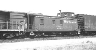 B&w Negative D & Rgw Railroad Wood Caboose 01167 Denver,  Co 1965