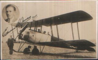 Kingswell & Jones Flying Co Avro 504k G - Eadh With Pilot Edward Jones Postcard