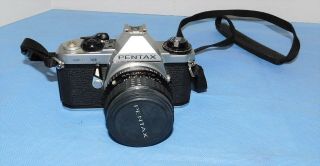 Pentax Me 35mm Slr Film Camera W/ 50mm F/1.  4 Lens