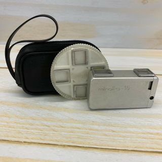 Minolta 16 Camera Rokkor 1:28 F 22mm Miniature Spy Camera With Case Filters