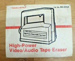 Vintage Realistic High Power Video Audio Tape Eraser & Degausser 44 - 233 2