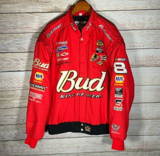 Chase Authentics Budweiser Dale Earnhardt Jr.  Nascar Jacket Jeff Hamilton Xl