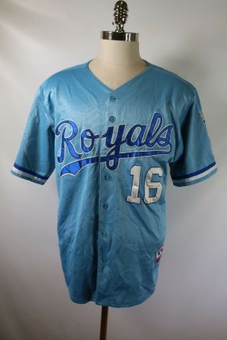 C8527 Vtg Majestic Kansas City Royals Butler 16 Mlb Baseball Jersey Size 52