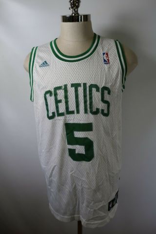 C7637 Vtg Adidas Boston Celtics Garnett 5 Nba Basketball Jersey Size M