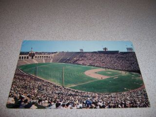 1950s Los Angeles Dodgers Baseball Game In The Coliseum,  Vtg Postcard