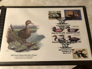 2000 Federal Duck Stamp First Day Of Issue Presentation Cover By Fleetwood