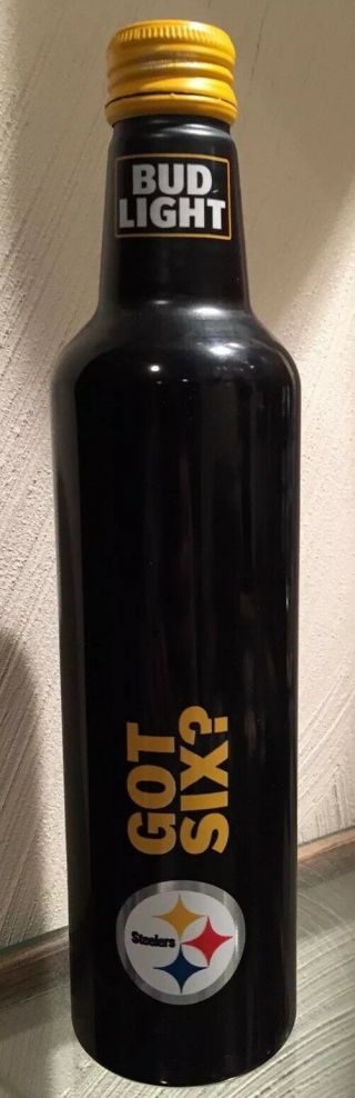 2017 Pittsburgh Steelers Bud Light Beer Bottle - Got Six? Bowls - Limited