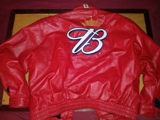 Dale Earnhardt Jr 8 Red Leather Budweiser NASCAR Racing Jacket 2XL 2
