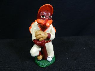 Vintage Virginia Tech Hokies Mascot Baseball Figure 5 "