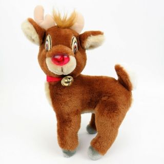 Vintage Rudolph The Red Nose Reindeer Plush Stuffed Animal Christmas Applause