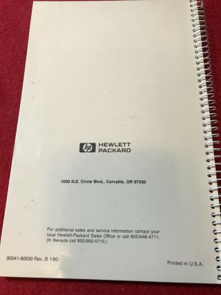 STAT PAC Module for HP - 41CX Hewlett - Packard Calculators 3