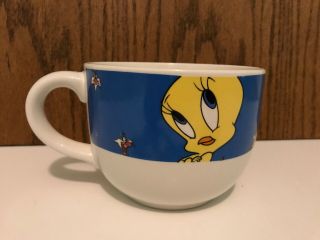 Vintage Looney Tunes Tweety Sylvester Large Coffee Soup Mug By Gibson 1998