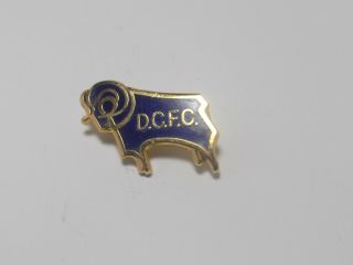 Derby County Fc - Vintage Enamel Blue Ram Badge.  - Reeves.