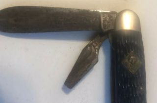 Vintage 3 Blade Cub Scout Knife Made In Usa York