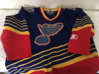 Vintage Starter St Louis Blues Jersey Western Conference Youth L/xl