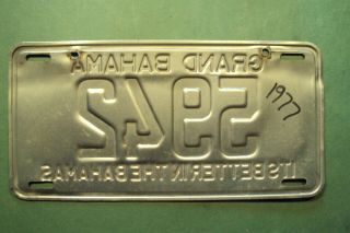 BAHAMAS - GRAND BAHAMA passenger license plate - 1977 2