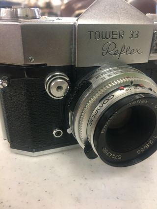Tower 33 Reflex Automatic Camera With Braun - Reflex - Ultralit 1:2.  8/50 Lens 2