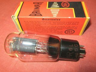 Vintage English Brimar 6l6g Output Pentode.  Strong Testing Tube