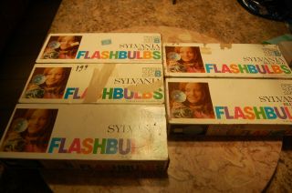 Sylvania Blue Dot Flash Blubs Press 25b 5 Boxes Full Vintage