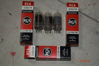 3 Vintage Nos? Rca 12au7a Clear Top Tubes Test Great Tube Amp Guitar Matching Cd