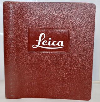 Leica Red Dealer Brochure Binder 11 1/2 " X 10 1/2 " E.  Leitz York