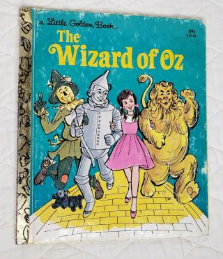 Vintage Little Golden Book The Wizard Of Oz 10th Printing 1980 Good