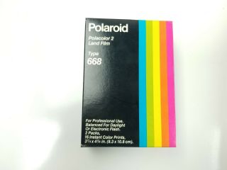 Polaroid Polacolor 2 Land Film Type 668 16 Instant Color Prints Exp 3/85