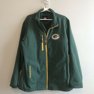 Green Bay Packers Large G - Iii Sports Soft Shell 3 - Layer Bonded Full - Zip Jacket