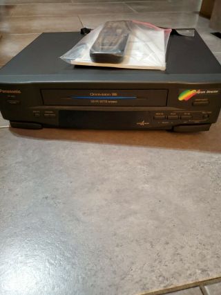 Panasonic Pv - 4551 Vcr Player Recorder With Remote And Cables - Great