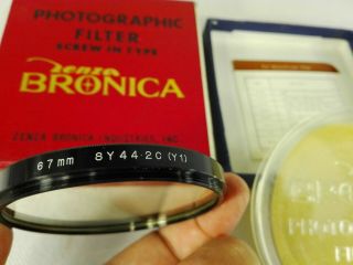 Zenza Bronica Film Camera Lens Filter 67mm Light Yellow Y1,  Pack
