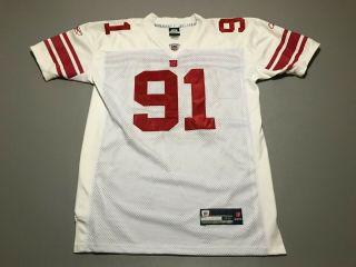 Justin Tuck 91 York Giants Nfl Authentic Sewn Reebok Jersey Adult Size 48