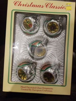 Vintage Christmas Classics European Hand Crafted Glass Ornaments