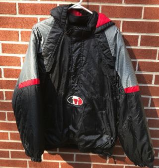 Vintage Chicago Bulls Starter Jacket Hooded Pullover Size Xl