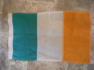 Vintage Ireland Flag 29.  75 " With Pole Slot Cotton Line Irish