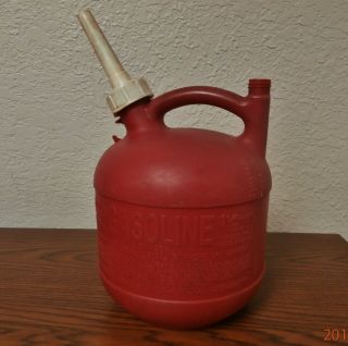 Vintage Eagle 1.  25 Gal.  Round Vented Gas Can/with Screened Pour Spout/cap