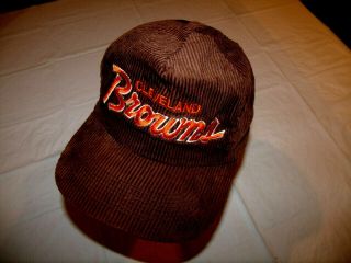 Cleveland Browns Script Vintage 1990s Corduroy Hat Sports Specialties The Cord