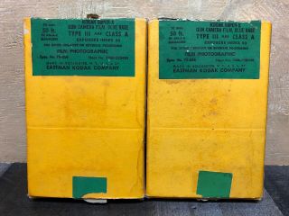 Kodak - X 16mm Gsap Gun Sight Film (2) Wwii Expired 1945 Partially Exposed