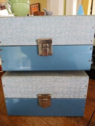 Two Metal Carry Cases For 8mm Movie Reels