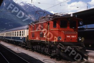 Slide Rbk Austria Obb Electric 1145.  008 Scene;innsbruck;june 1989