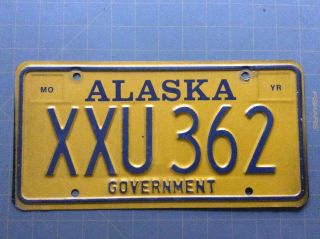 Alaska Government License Plate Yellow Blue Take A Look