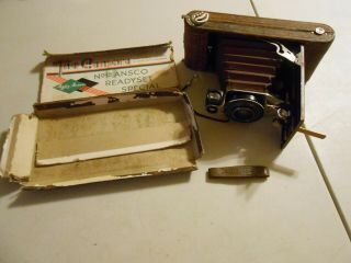 Vintage Agfa Ansco No.  1a Readyset Folding Camera W/ Box