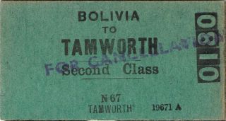 Railway Tickets A Trip From Bolivia To Tamworth By The Old Nswgr
