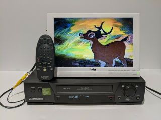 Mitsubishi Hs - U580 Perfectape Stereo Vcr Player Vhs Player -