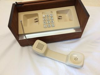 Vintage Western Electric Executive Desk Phone in Wood Walnut box 1970 ' s 3