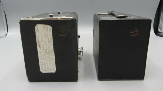 4 Vintage Box Cameras Kodak Agfa Ansco - Brownie Target / Shur Shot / No.  2 D 3