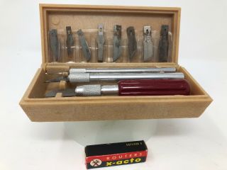Vintage Xacto Knife Set With Case
