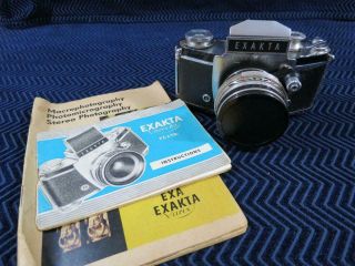 Exakta Varex Iia Film Camera Zeiss Pancolor 2/50 Lens