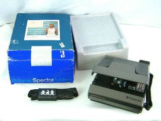 Vintage Polaroid Spectra System Instant Film Camera W/ Box & Strap