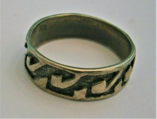 H741:) Vintage Sterling Silver 925 Celtic Band Ring